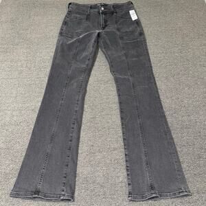 NWT GAP Jeans Mid Rise Universal Baby Boot Black Denim Women's 6/28 Boho Casual